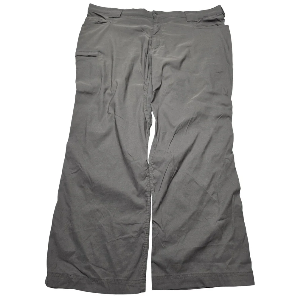 Duluth Trading Co Flex Dry On The Fly 5 pocket Pants Mens 46 x 30 Gray Relax Fit